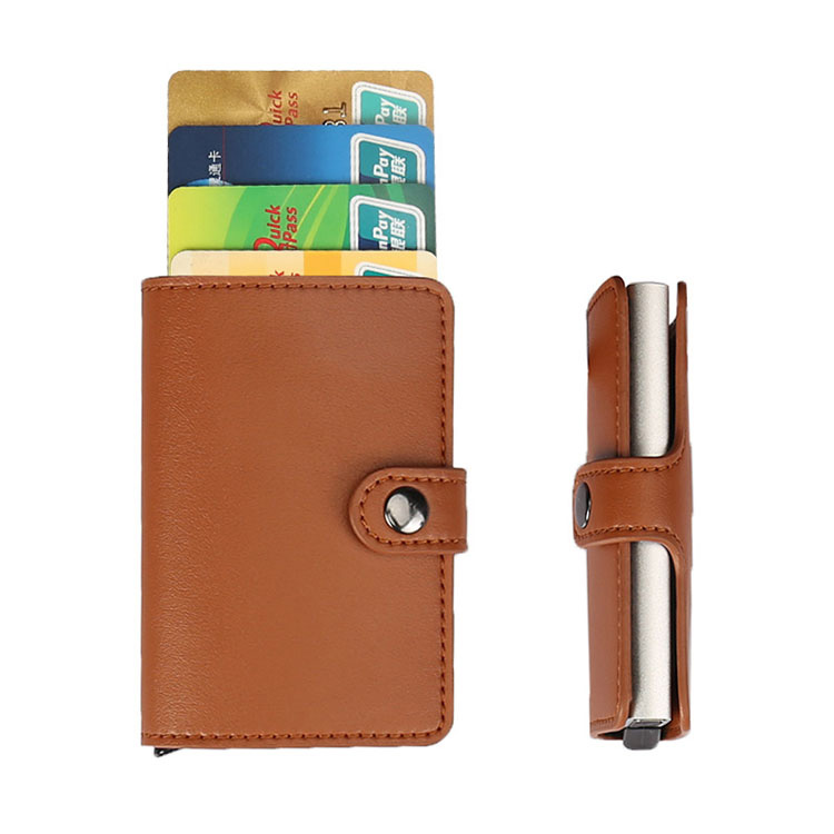 Napa Sampeyan Kudu Pilih Dompet Pop Up Aluminium RFID Anti-Theft Credit Card Holder kanggo Pria