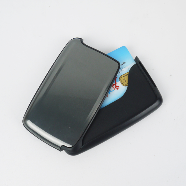 Gampang Open RFID Blacking Aluminium Card Holder Men Dompet