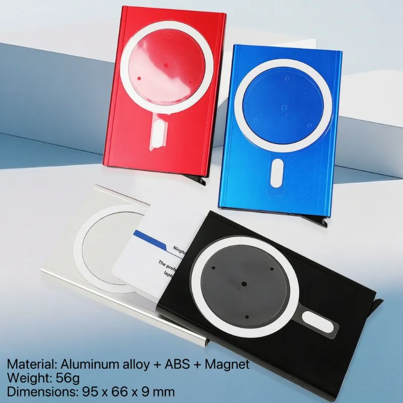 Magnetik Aluminium Auto Pop-Up Card Holder