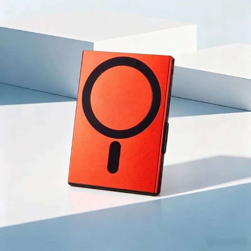 Ultra-Tipis Aluminium Magnetik Auto Pop-Up Card Holder